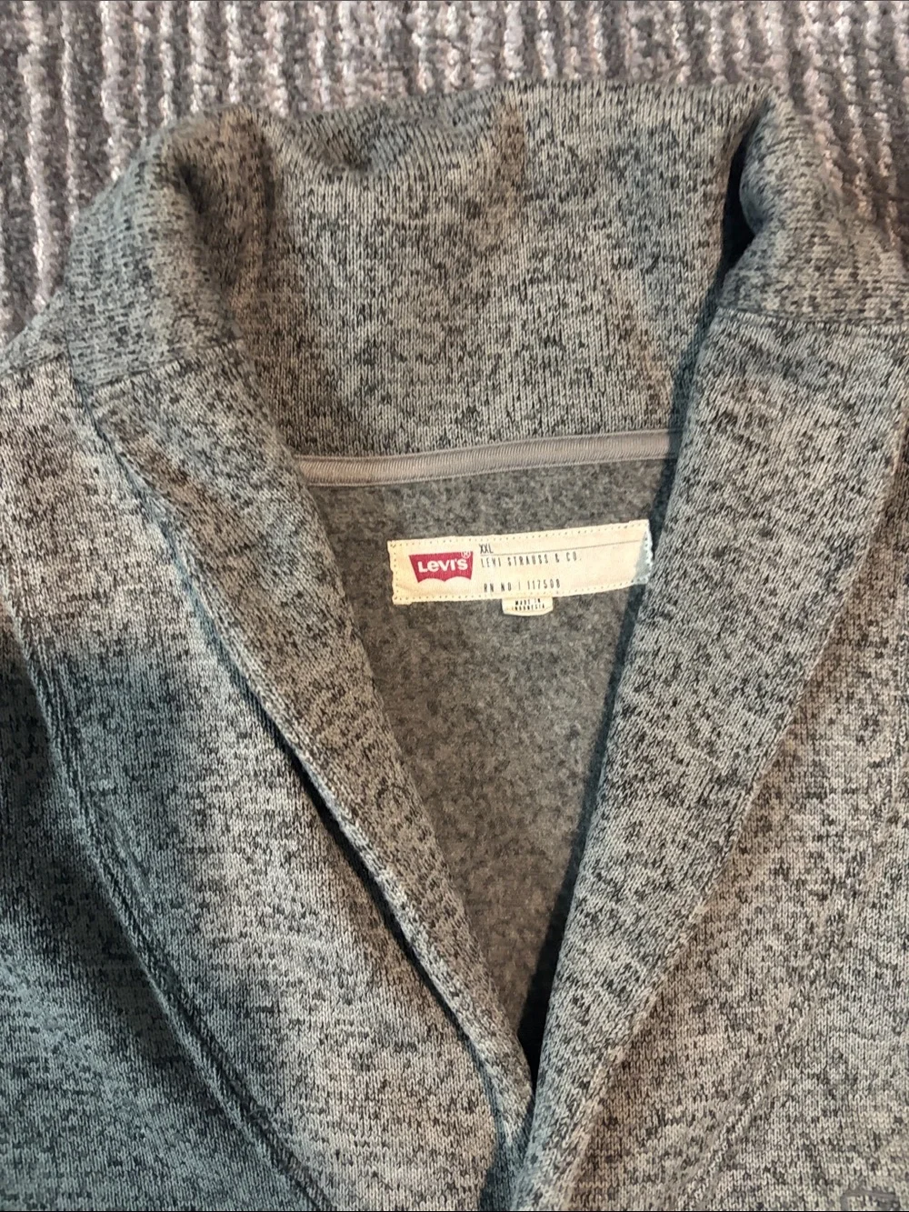 Levi's Heather Gray Shawl Collar Button-Up Cardigan